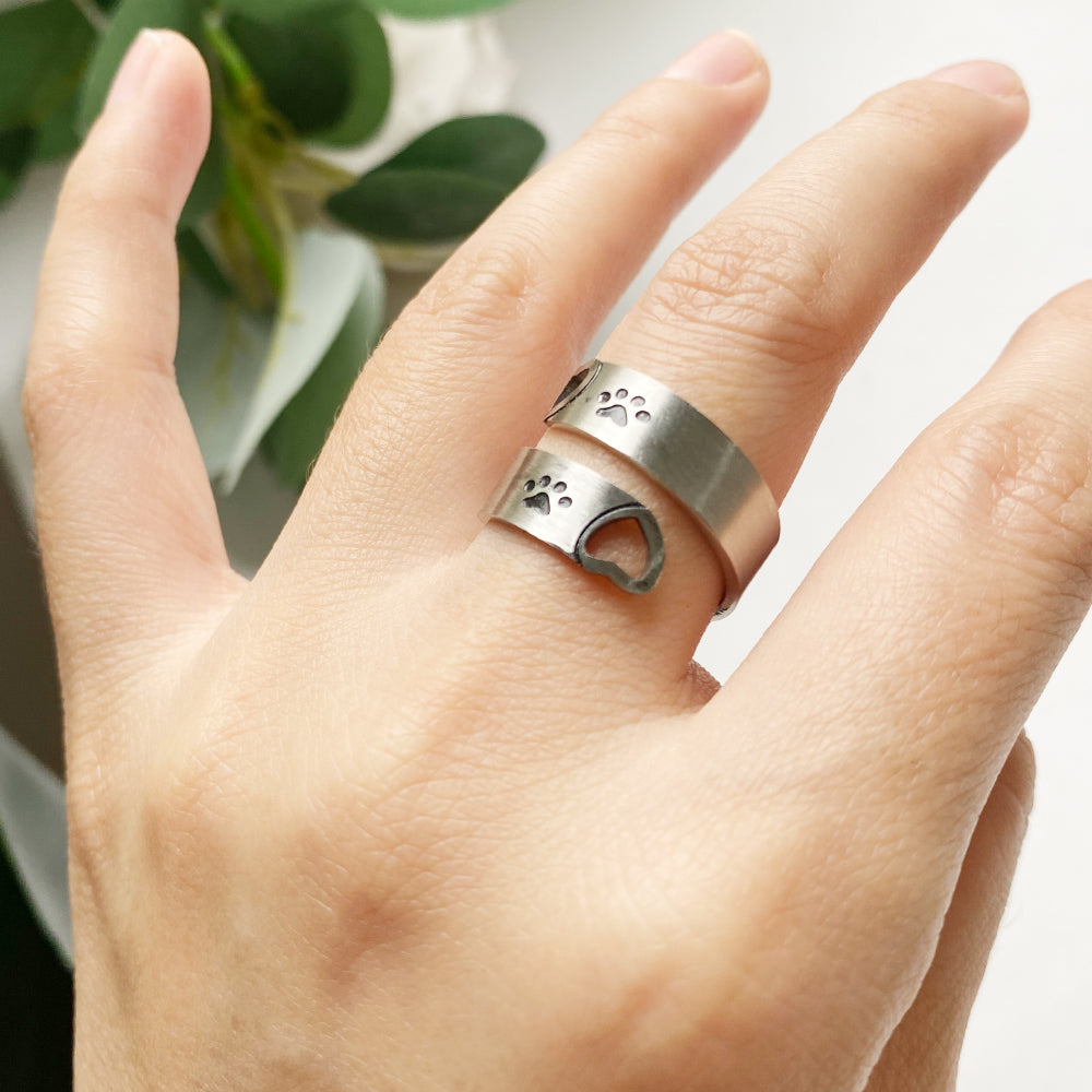 Tass Print Hjärta Twist Memorial Ring