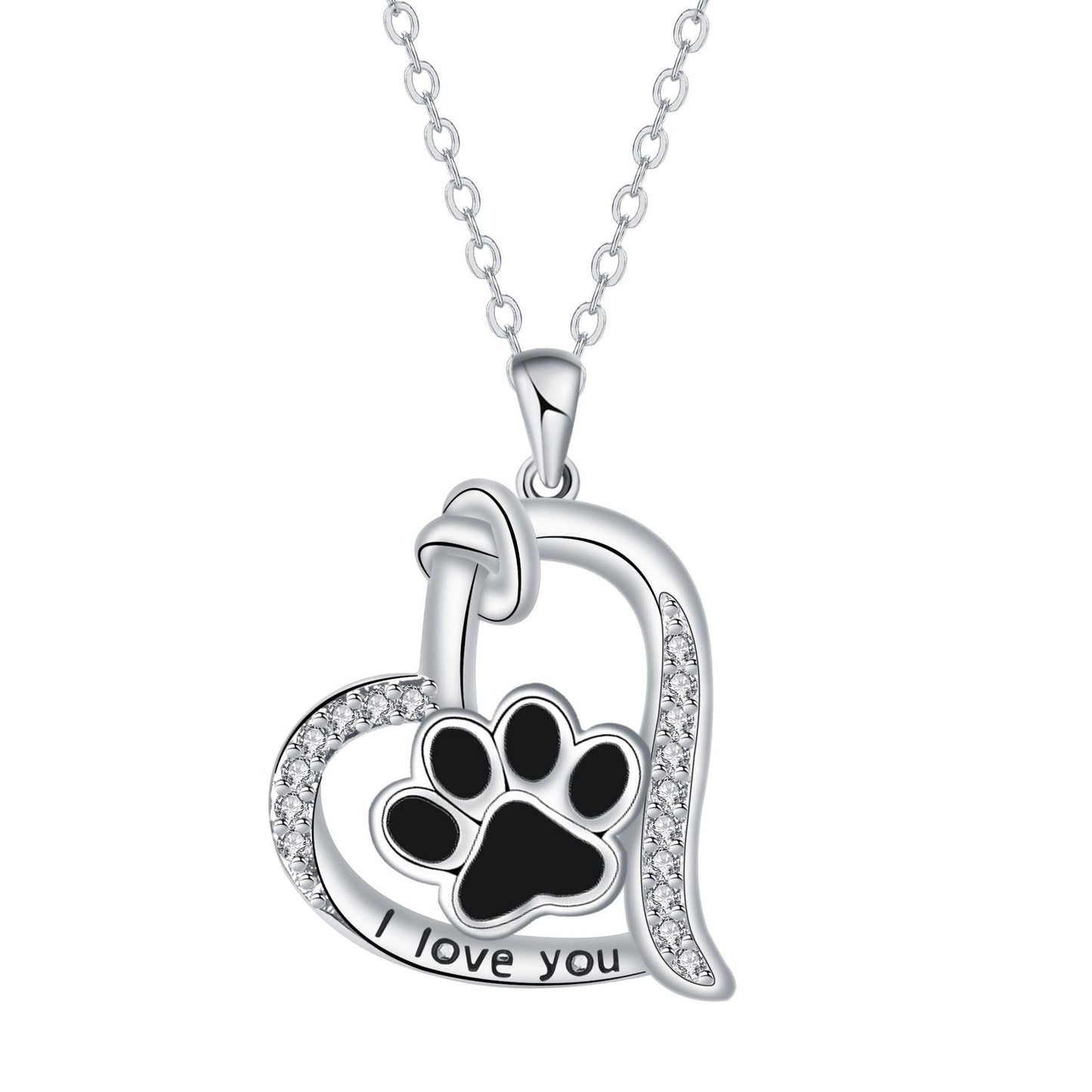Hjärta Shaped Hund Tass Print Halsband