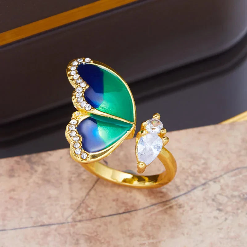 Blue Fjäril Dreams Ring
