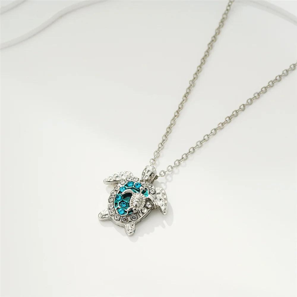 Havs Sköldpadda Hänge Halsband Vintage Ocean