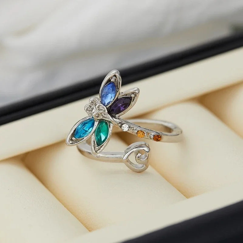 Vintage Trollslända Justerbar Ring