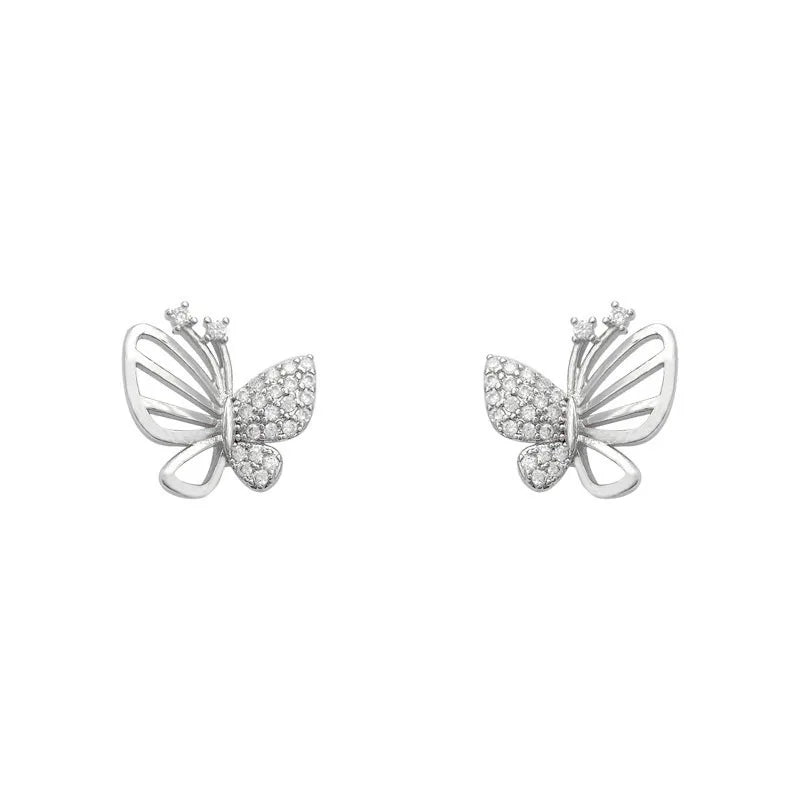 Elegant Zircon Fjäril Stud Örhängen