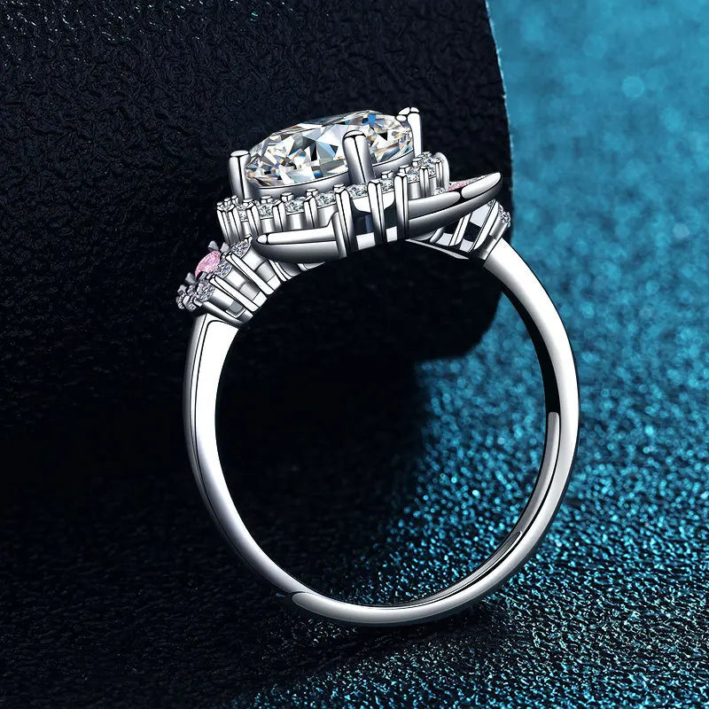 Sparkling Cz Katt Ring Justerbar