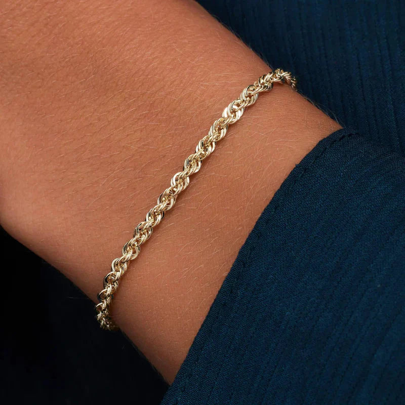 Tvinnad kedjearmband | Guld