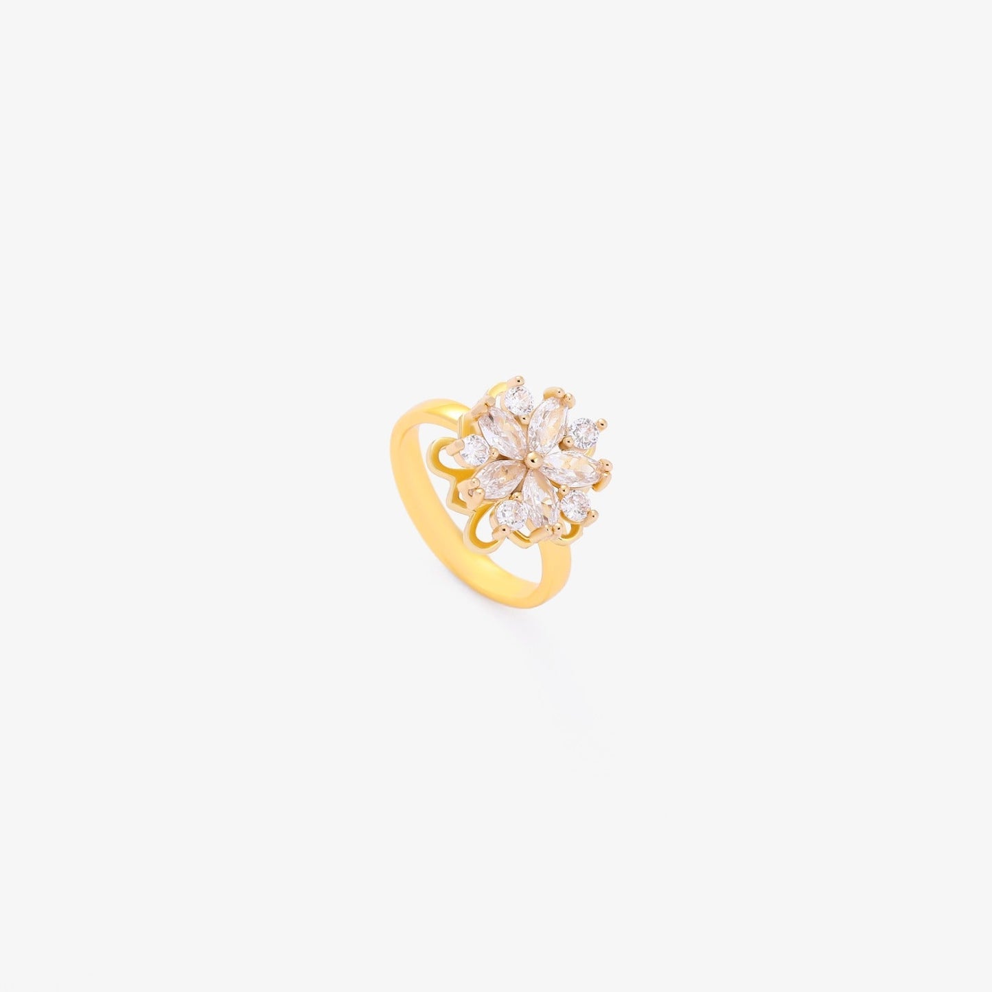 Flora Accent Snurrande Ring | Guld