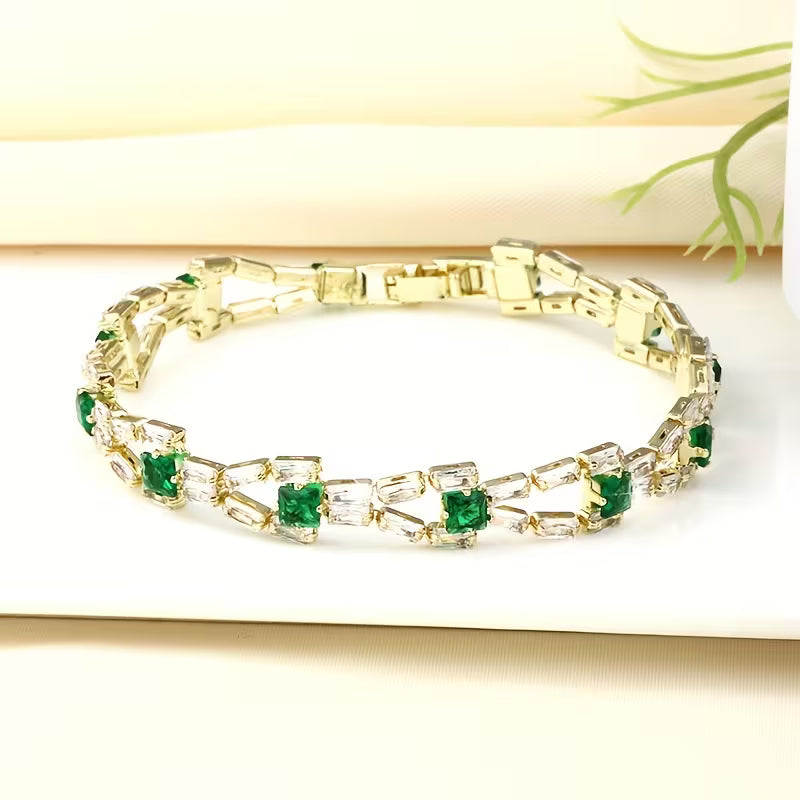 Verde Link Tennis armband | Guld