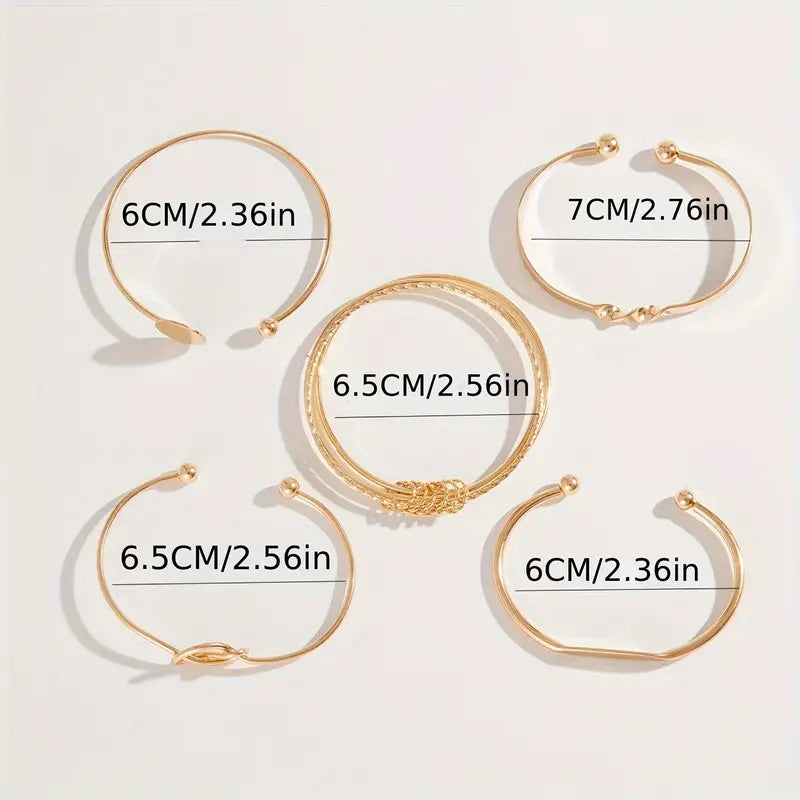 Knuten Elegance armband Set | Guld