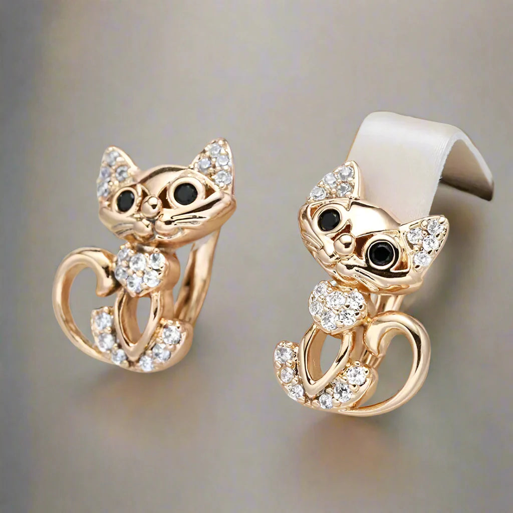 Elegant Zirconia Kitty Örhängen