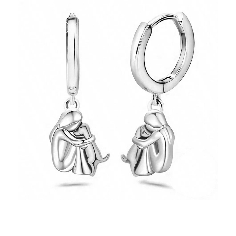 Sterling Silver Hund Mom Halsband Set