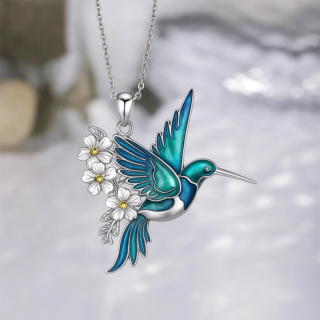 Beautiful Kolibri Halsband With Bonus Örhängen