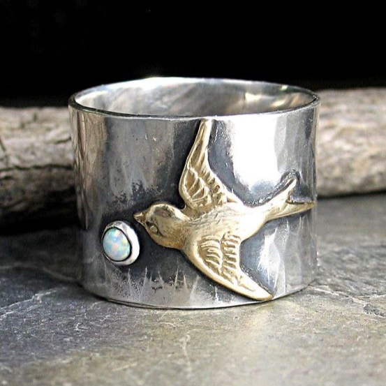Vintage Blomma Guld Ring Copia