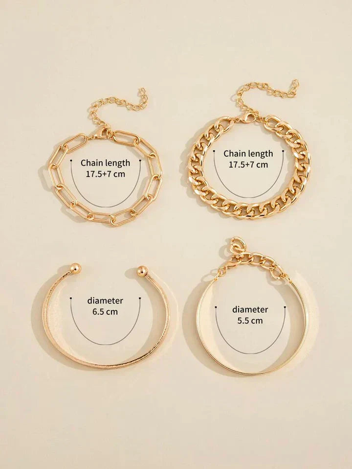 Elan Mercer armband Set | Guld