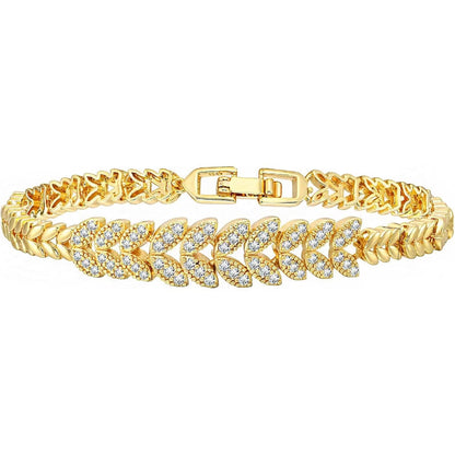 Everleaf Tennis armband | Guld
