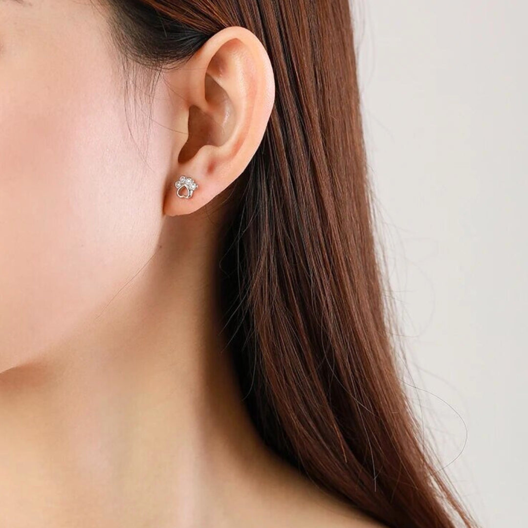 Tass Stud Örhängen In Sterling Silver With Sparkling Zirconia