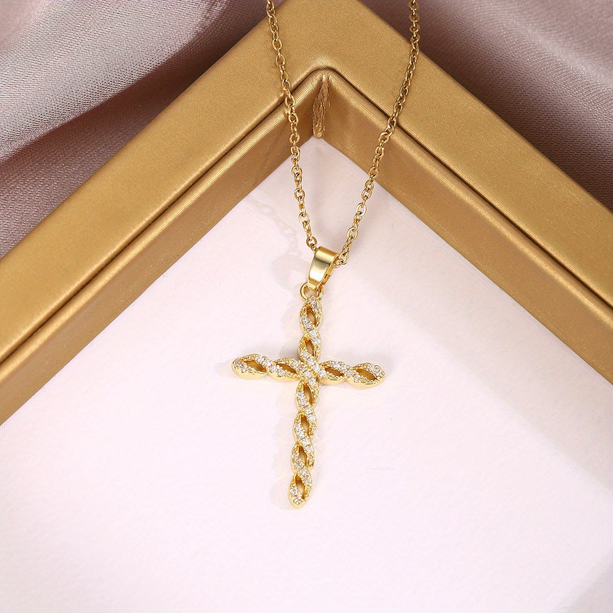 Kristall Twist Kors halsband | Guld