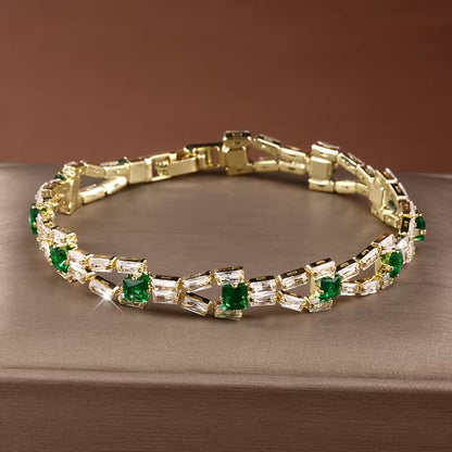 Verde Link Tennis armband | Guld