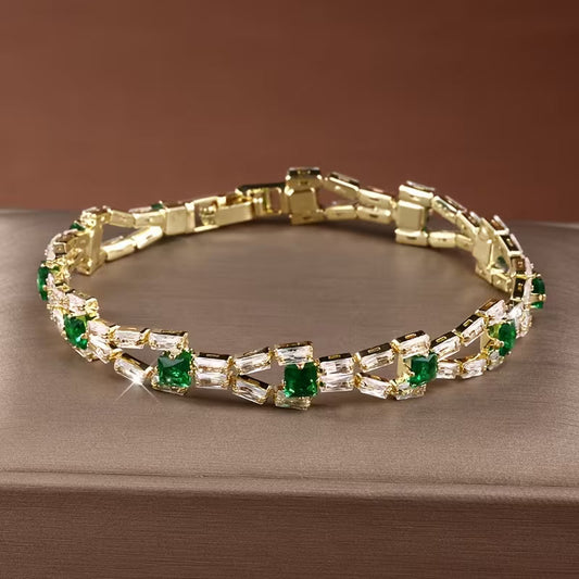 Verde Link Tennis armband | Guld