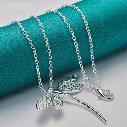 Sterling Silver Trollslända Halsband Symbol Of Grace Transformation