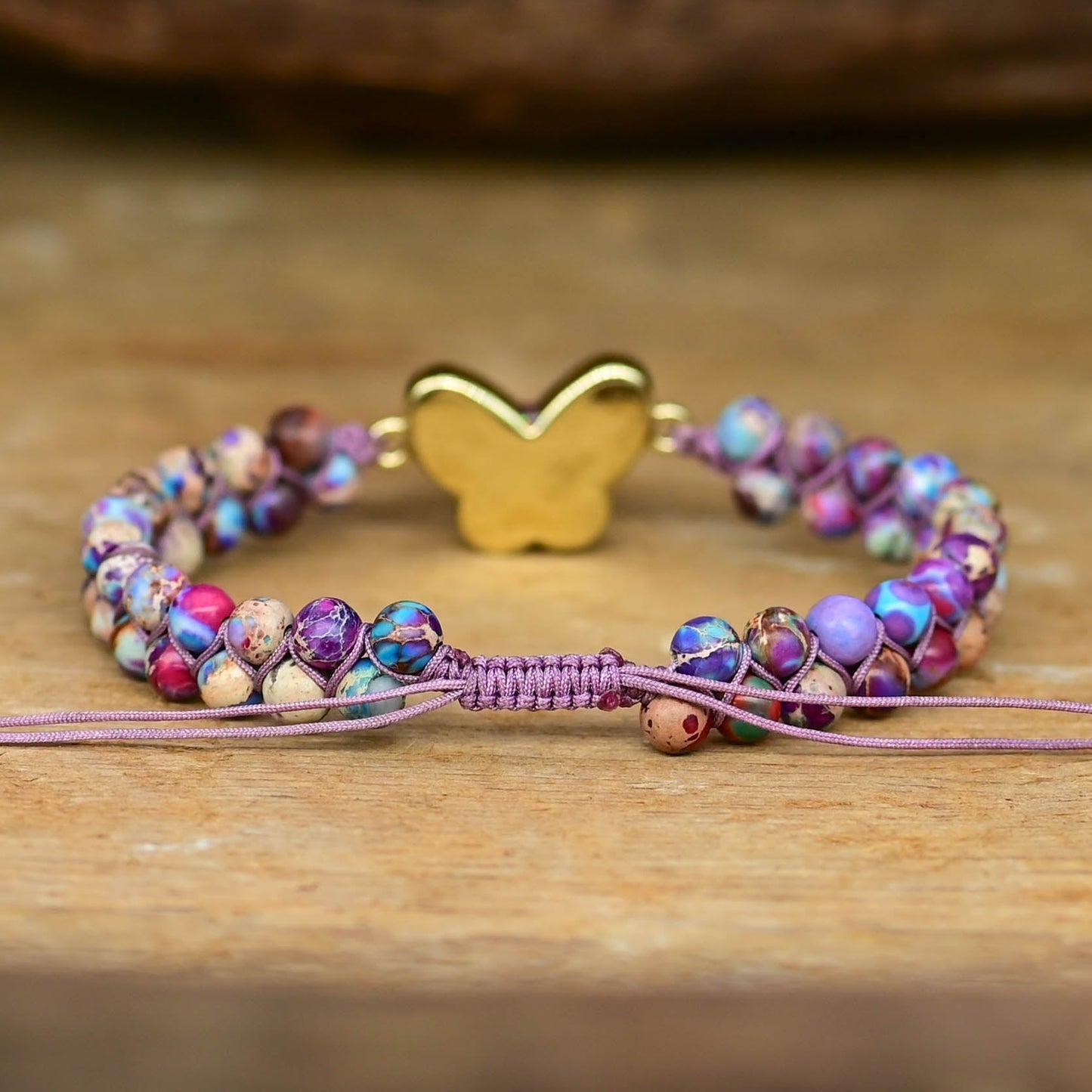 Druzy Purple Opal Fjäril Armband
