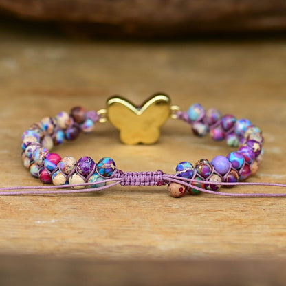 Druzy Purple Opal Fjäril Armband