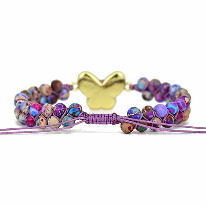 Druzy Purple Opal Fjäril Armband