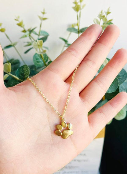 Guld Tass Print Memory Halsband Hund Mom