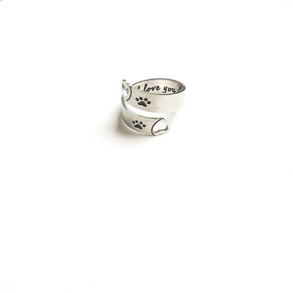 Tass Print Hjärta Twist Memorial Ring