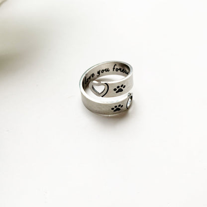 Tass Print Hjärta Twist Memorial Ring