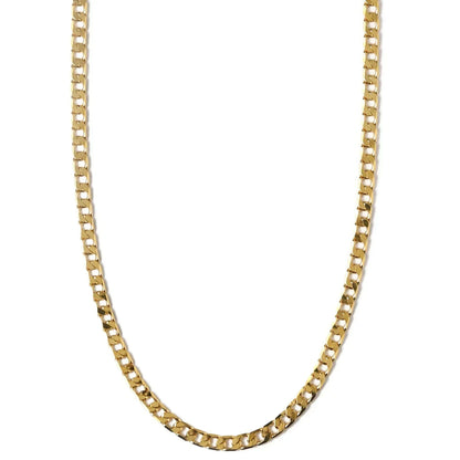 Flat Link Curb kedjehalsband | Guld