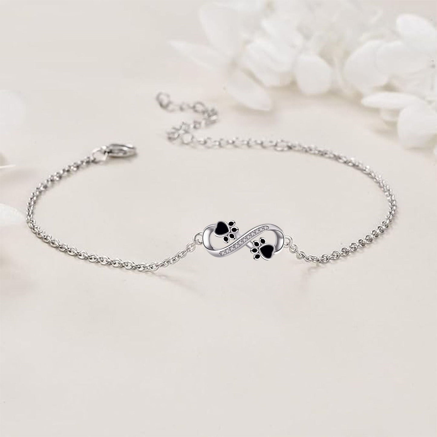 Infinite Symbol Hänge Dogs Tass Womens Armband