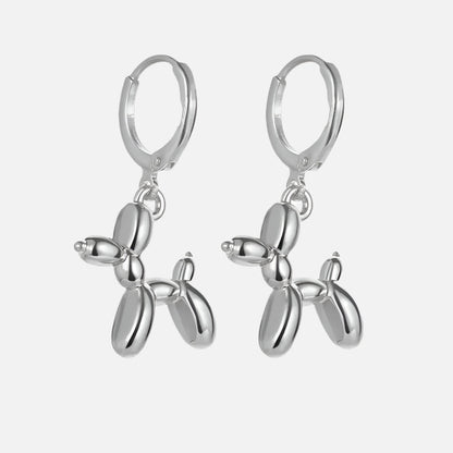 Guld Balloon Hund Drop Hoops
