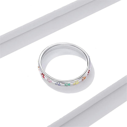 Sterling Silver Tass Print Memory Ring