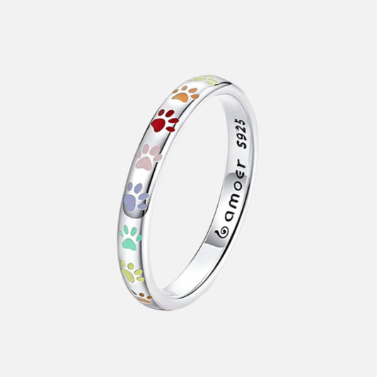 Sterling Silver Tass Print Memory Ring
