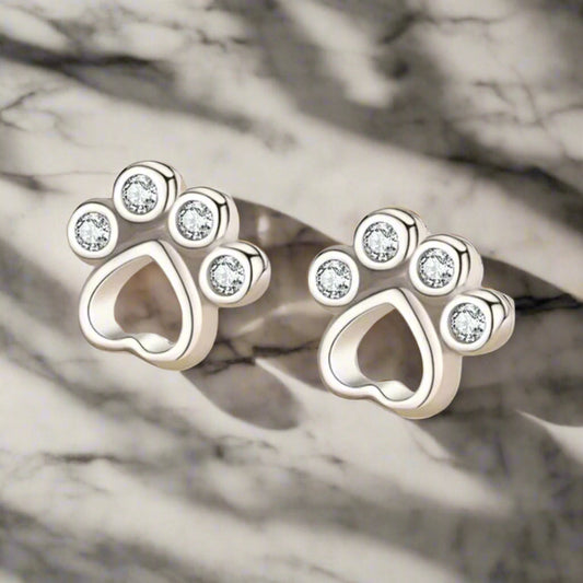 Tass Stud Örhängen In Sterling Silver With Sparkling Zirconia