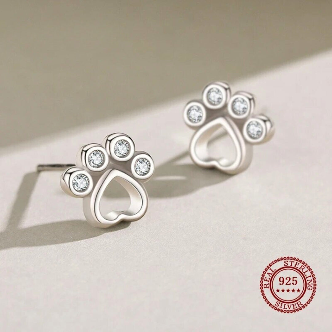 Tass Stud Örhängen In Sterling Silver With Sparkling Zirconia