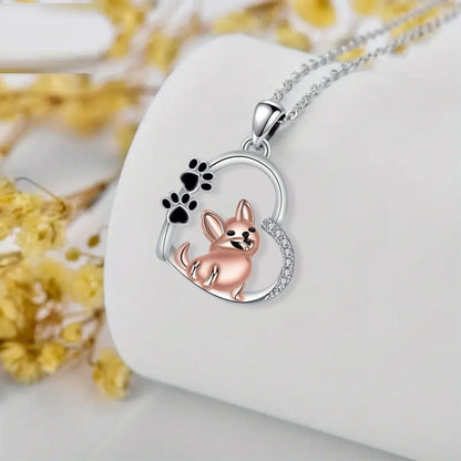 Lovely Hjärta Shaped Hund Hänge Halsband