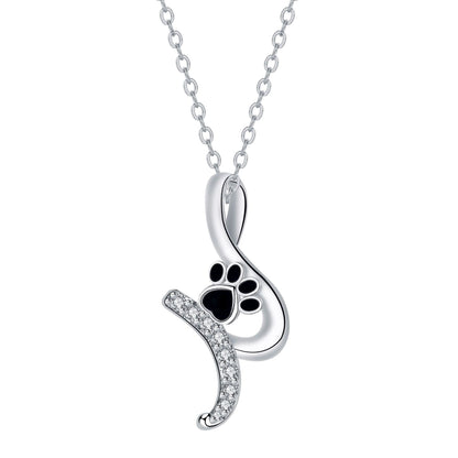 Cute Tass Print Hänge Halsband