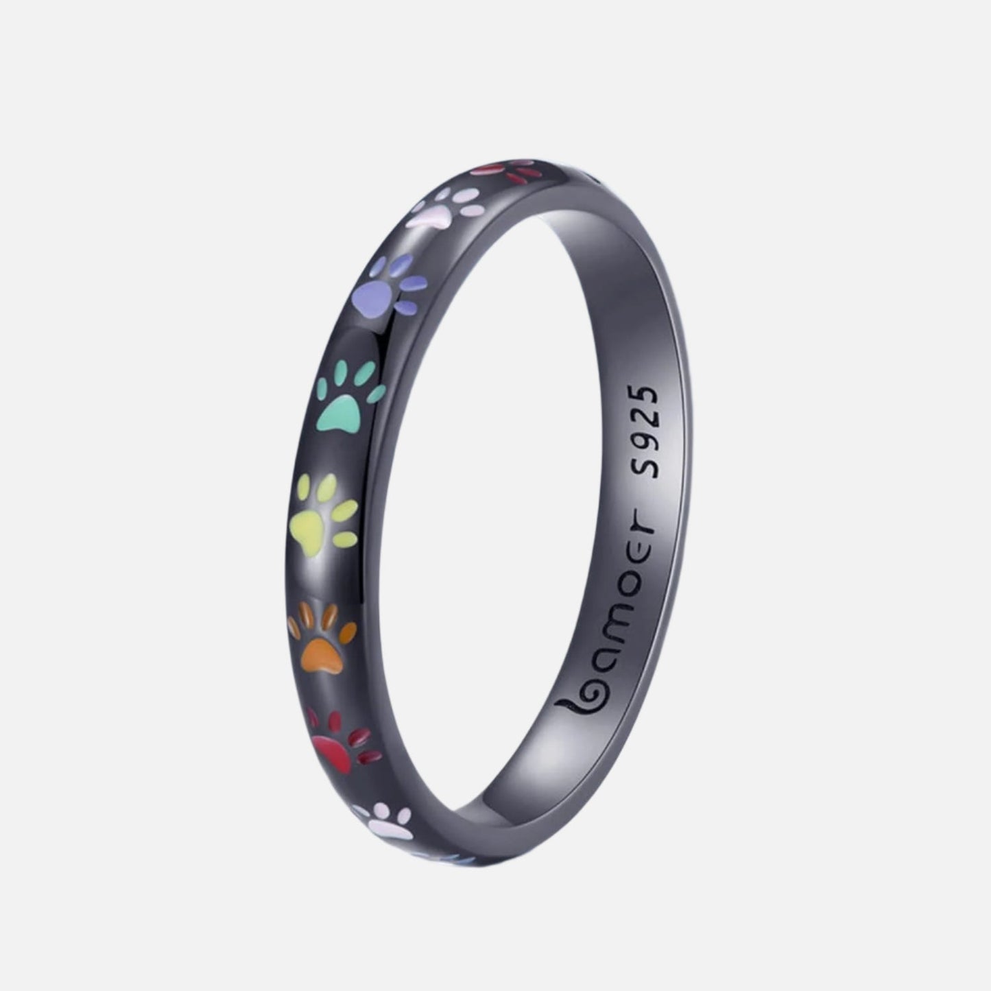 Sterling Silver Tass Print Memory Ring