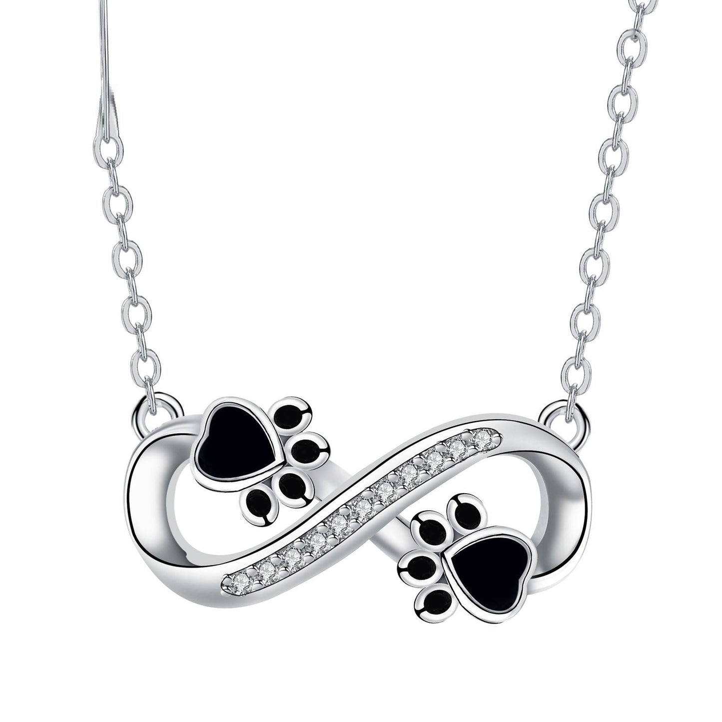 Infinity Tass Print Halsband With Zirconia