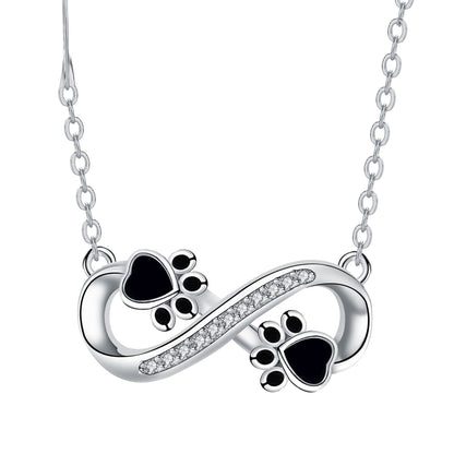 Infinity Tass Print Halsband With Zirconia