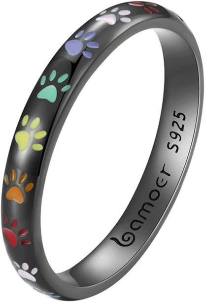 Sterling Silver Tass Print Memory Ring