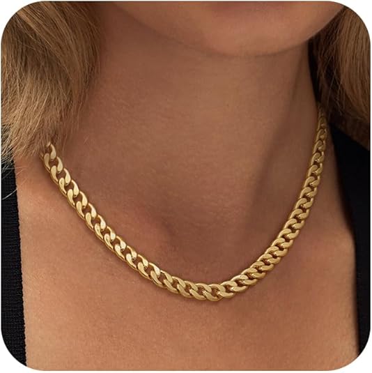 Kraftig Cuban Link halsband | Guld
