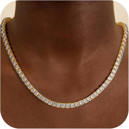 Tennis halsband | Guld