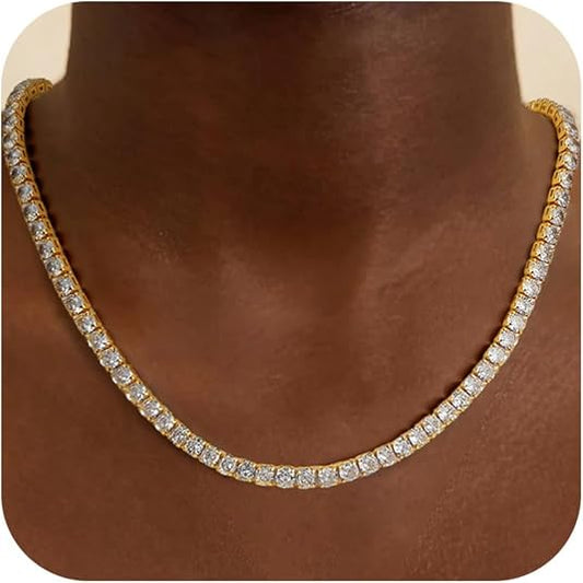 Tennis halsband | Guld
