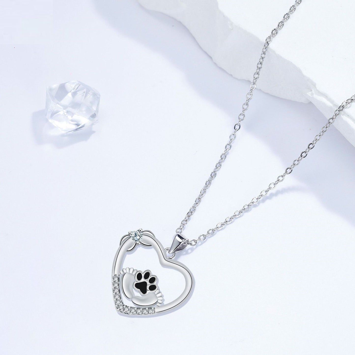 Little Feet Hund Tass Print Halsband