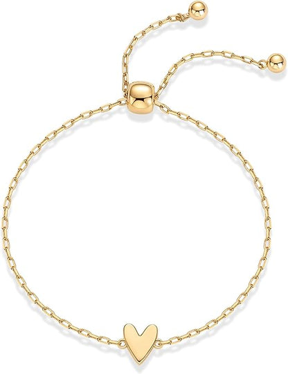 Strålande Hjärta armband | Guld