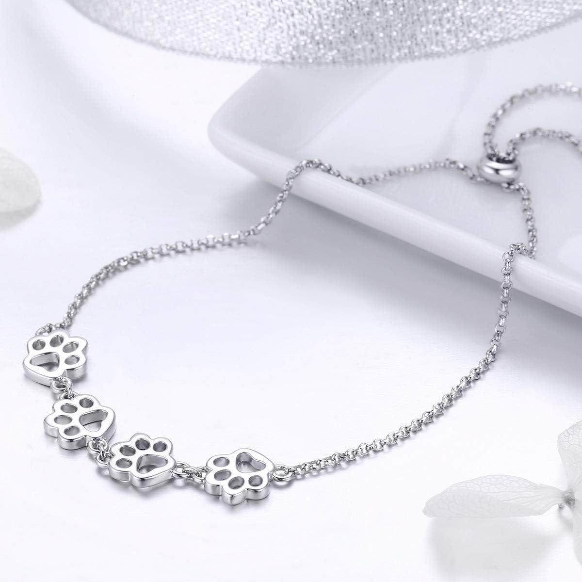 Silver Tass Print Justerbar Armband