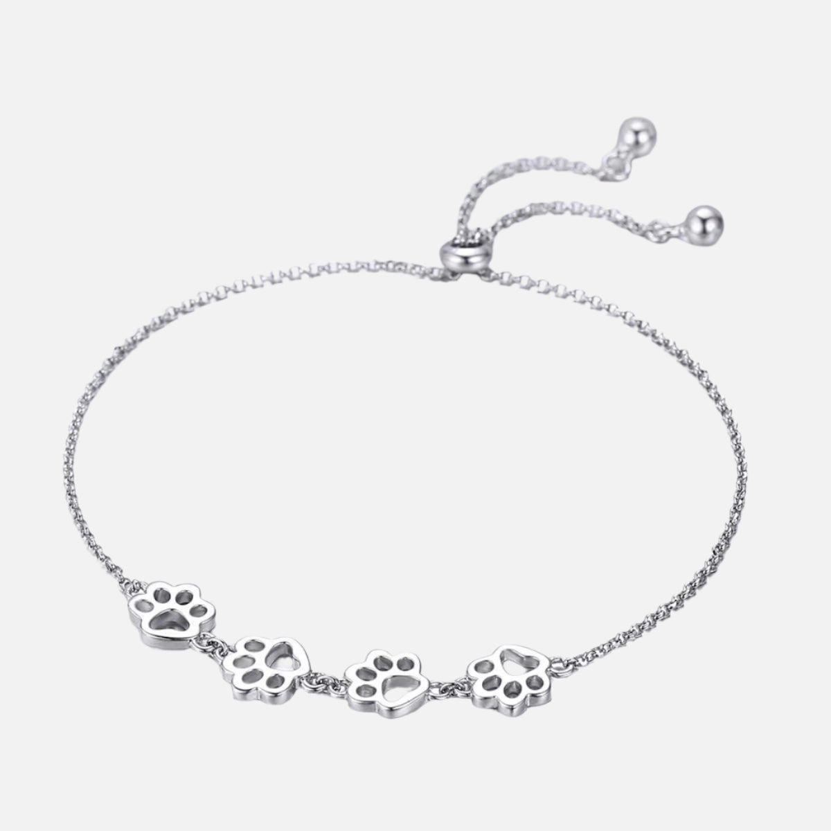 Silver Tass Print Justerbar Armband