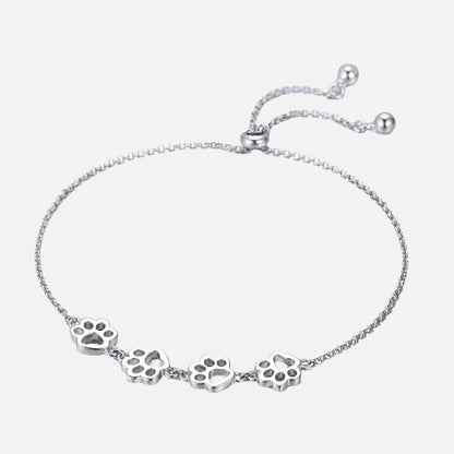 Silver Tass Print Justerbar Armband