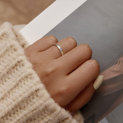 Sterling Silver Tass Print Memory Ring